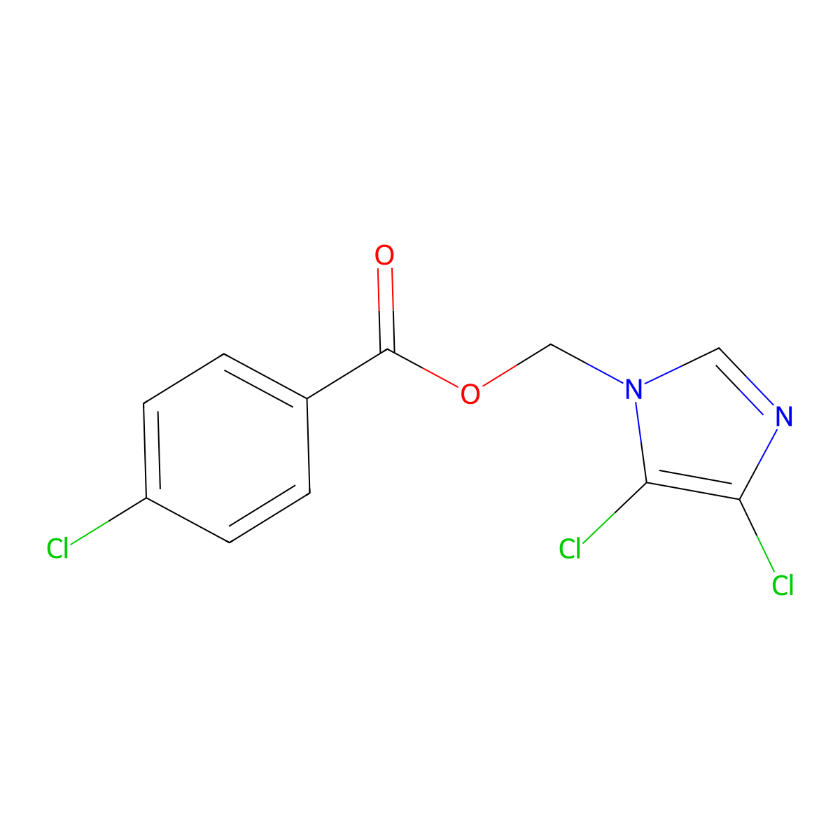 (4,5-dichloro-1H-imidazol-1-yl)methyl 4-chlorobenzoate molecular structure, CAS 650592-20-4