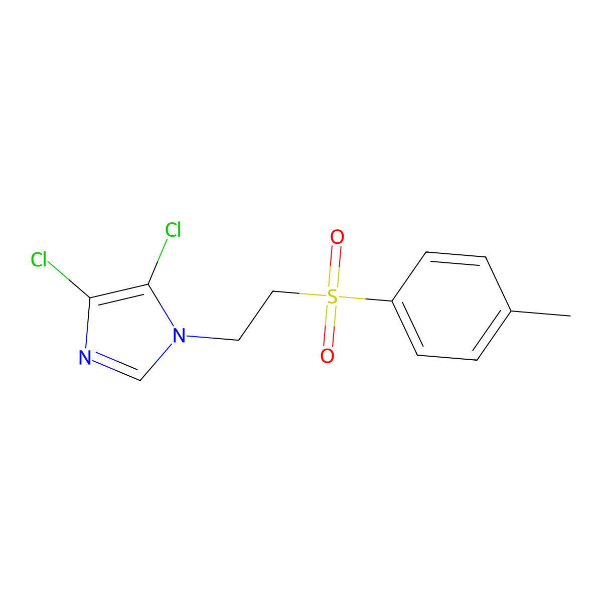 4,5-Dichloro-1-[2-(4-methylphenyl)sulfonylethyl]imidazole molecular structure, CAS 650592-21-5