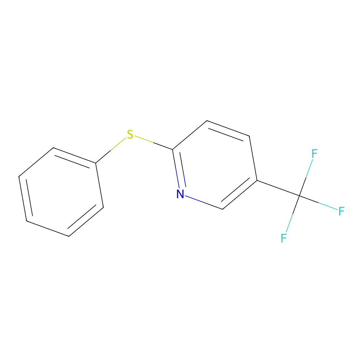 2-(Phenylthio)-5-(trifluoromethyl)pyridine molecular structure, CAS 650592-31-7