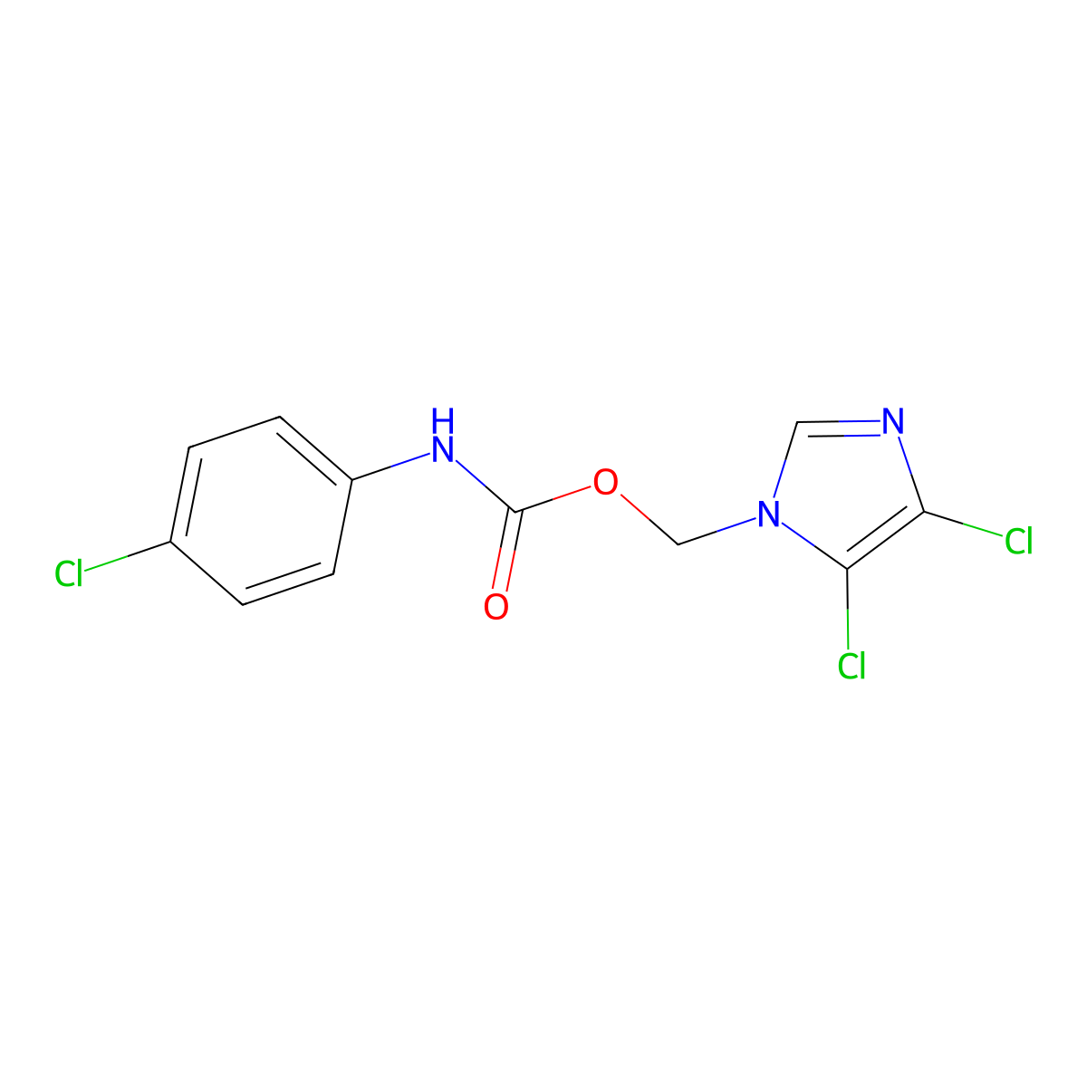 (4,5-Dichloro-1H-imidazol-1-yl)methyl N-(4-chlorophenyl)carbamate molecular structure, CAS 650592-36-2