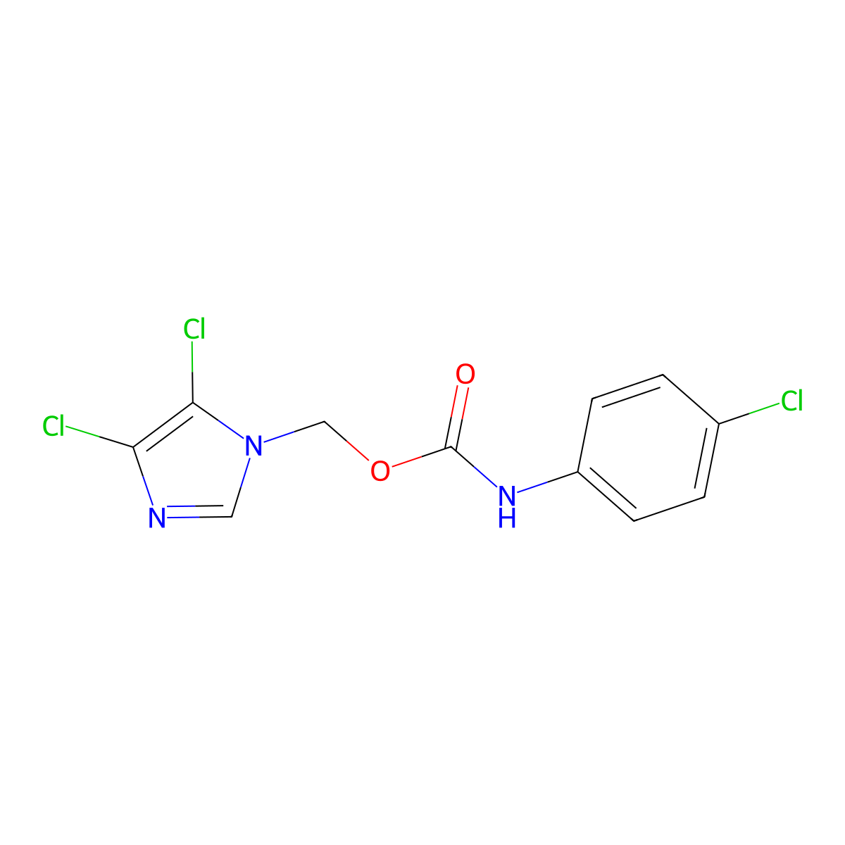 (4,5-Dichloro-1H-imidazol-1-yl)methyl N-(4-chlorophenyl)carbamate molecular structure, CAS 650592-36-2