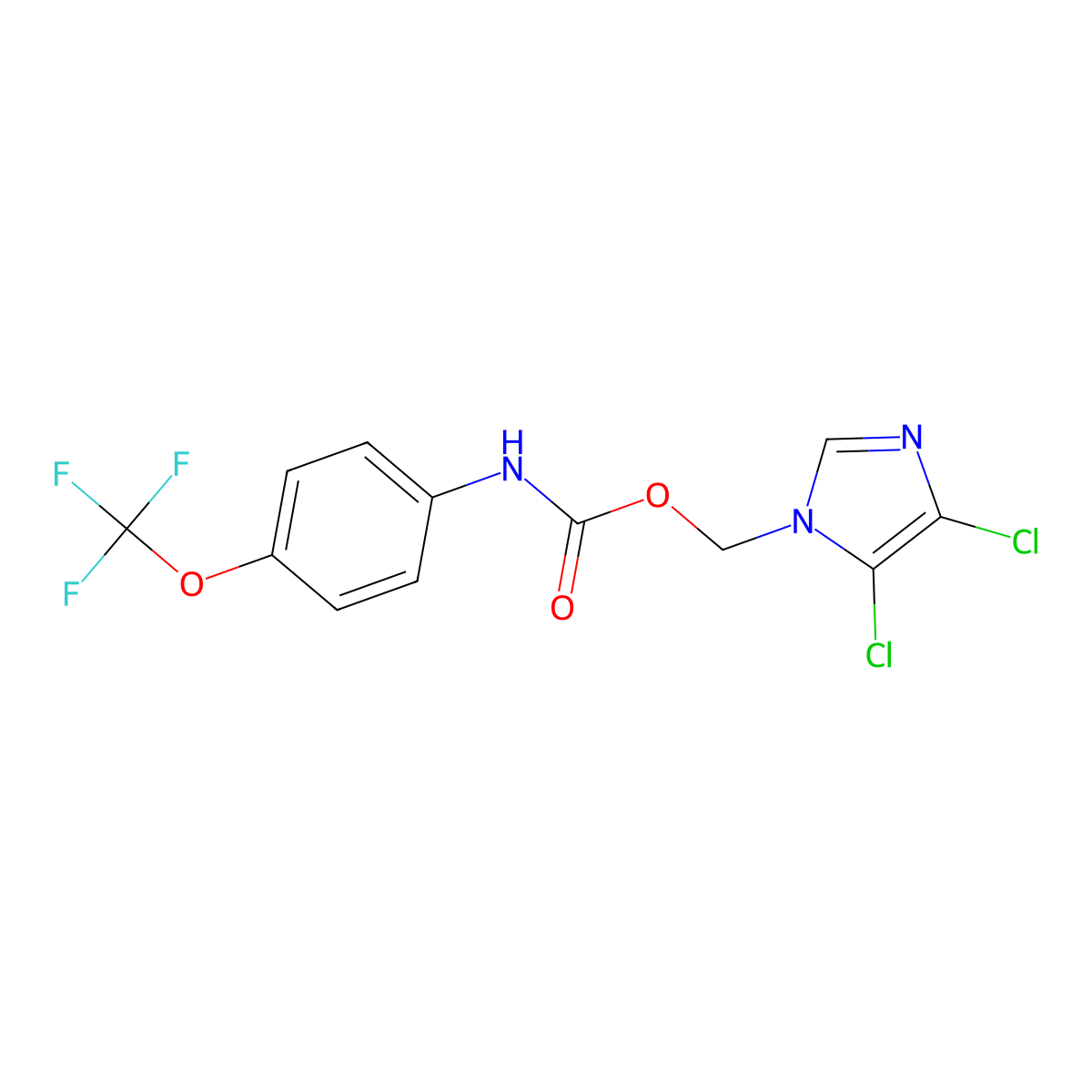 (4,5-Dichloro-1H-imidazol-1-yl)methyl N-[4-(trifluoromethoxy)phenyl]carbamate molecular structure, CAS 650592-39-5