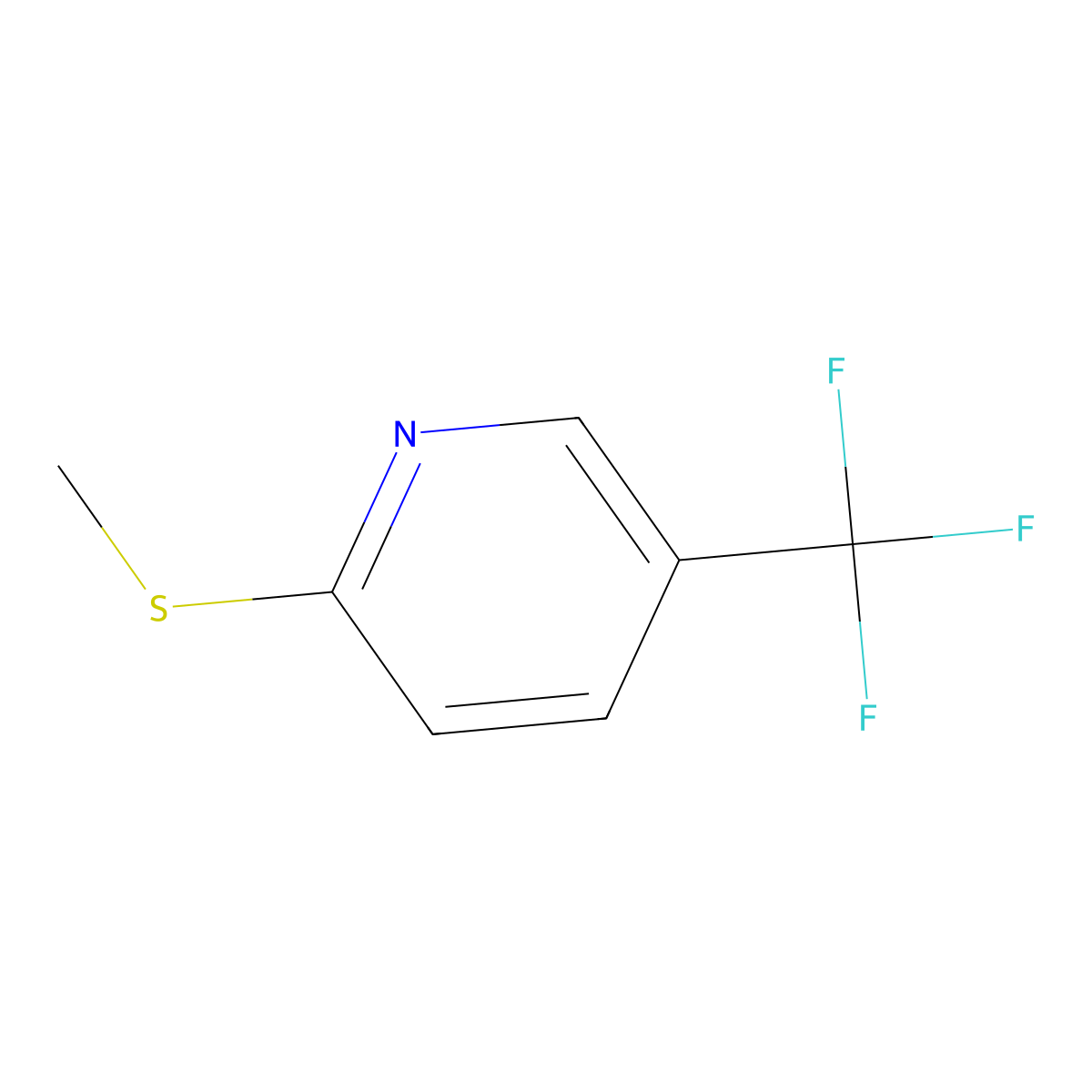 2-(Methylthio)-5-(trifluoromethyl)pyridine molecular structure, CAS 650592-47-5
