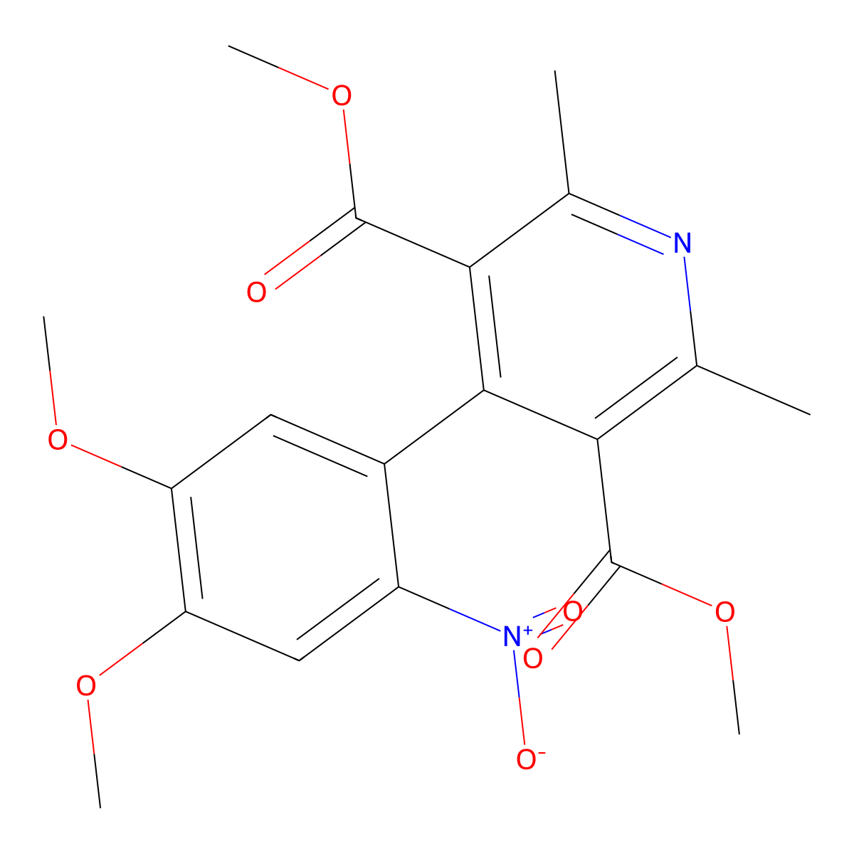 Dimethyl 4-(4,5-dimethoxy-2-nitrophenyl)-2,6-dimethylpyridine-3,5-dicarboxylate molecular structure, CAS 650593-45-6