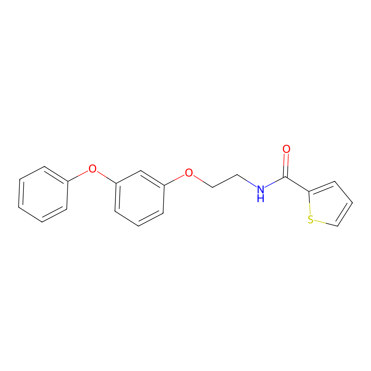 N-[2-(3-phenoxyphenoxy)ethyl]thiophene-2-carboxamide molecular structure, CAS 650593-66-1