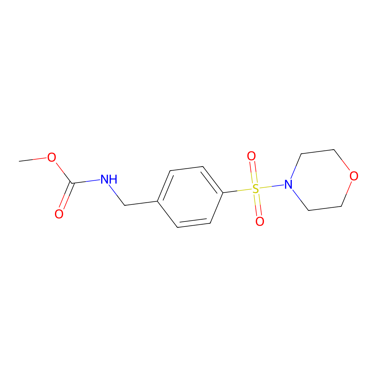 Methyl 4-(4-morpholinylsulfonyl)benzylcarbamate molecular structure, CAS 650593-78-5