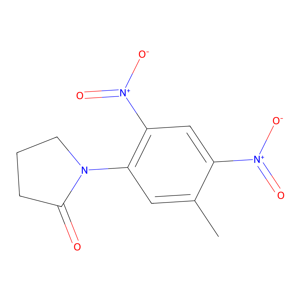 1-(5-Methyl-2,4-dinitrophenyl)pyrrolidin-2-one molecular structure, CAS 650594-28-8