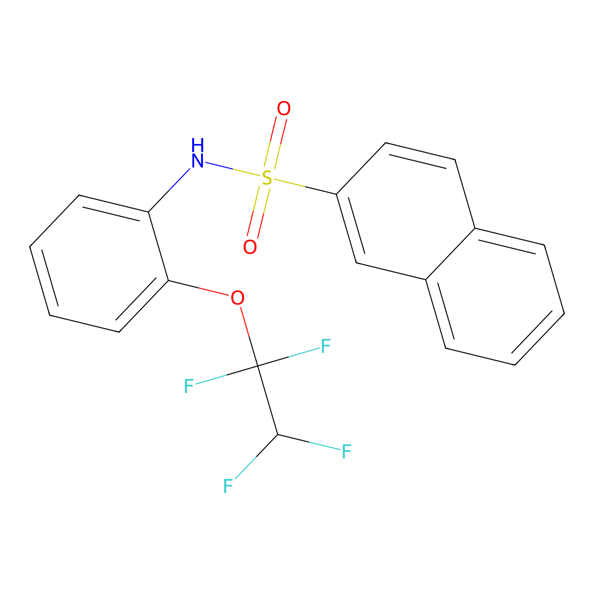 N-[2-(1,1,2,2-tetrafluoroethoxy)phenyl]naphthalene-2-sulfonamide molecular structure, CAS 650594-41-5