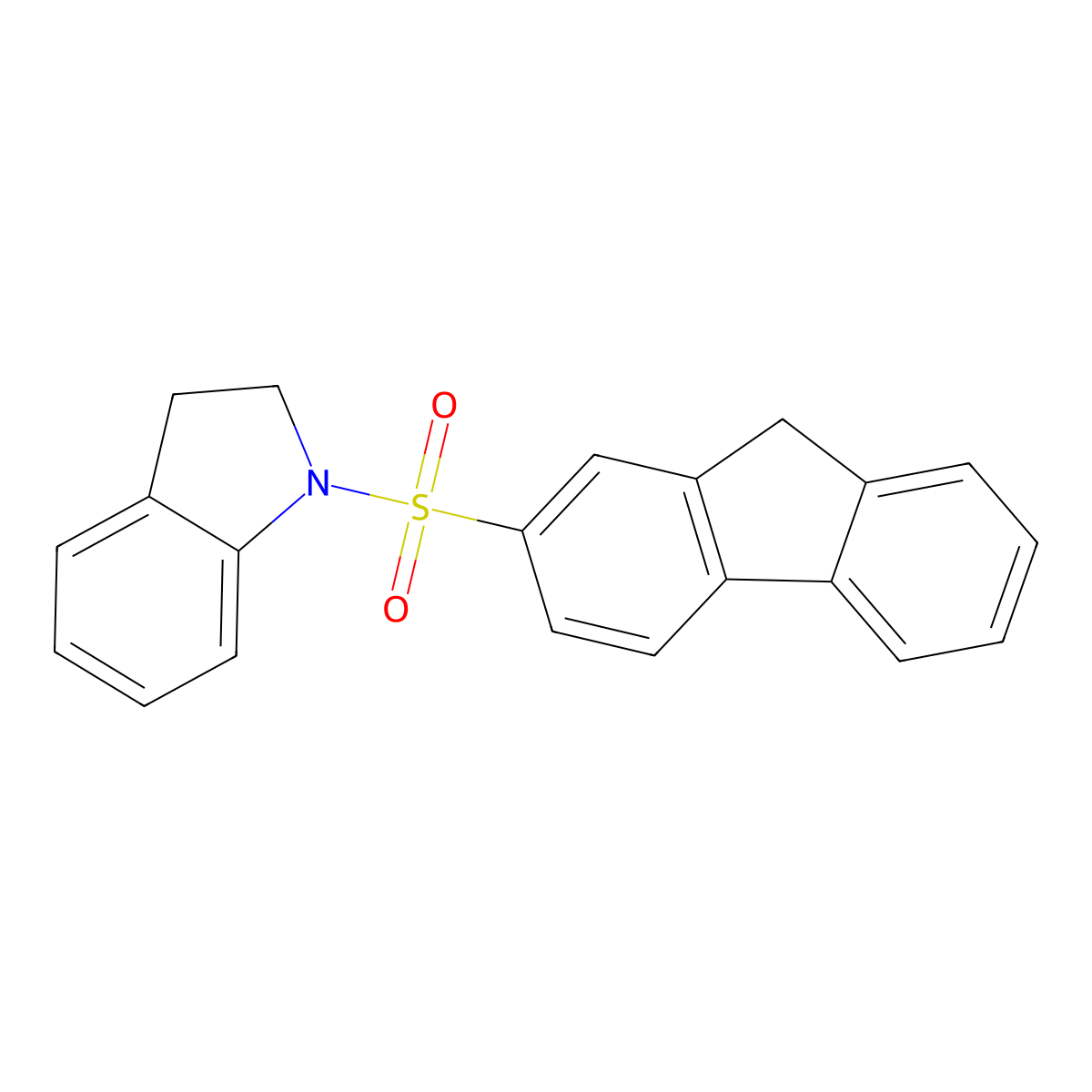 1-(9H-fluoren-2-ylsulfonyl)indoline molecular structure, CAS 650594-45-9