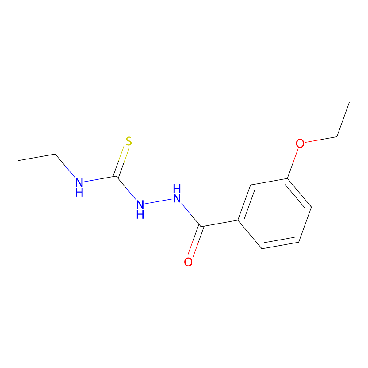 2-(3-ethoxybenzoyl)-N-ethylhydrazinecarbothioamide molecular structure, CAS 650594-88-0