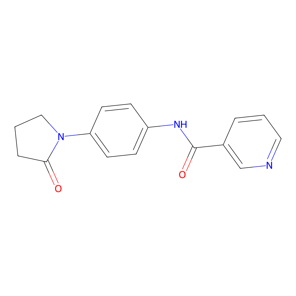 N-[4-(2-oxo-1-pyrrolidinyl)phenyl]nicotinamide molecular structure, CAS 650594-90-4