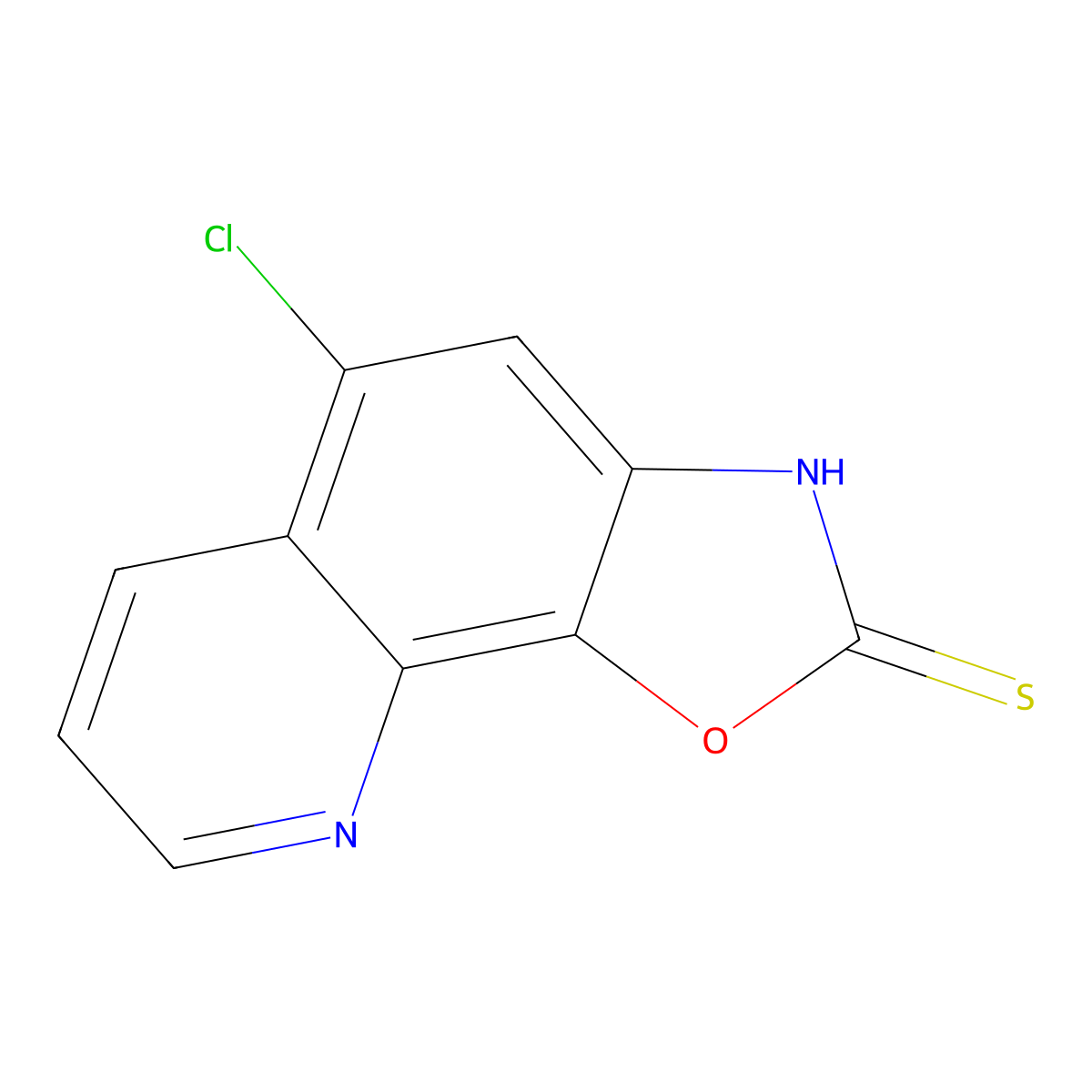 5-chloro-3H-[1,3]oxazolo[4,5-h]quinoline-2-thione molecular structure, CAS 650594-96-0
