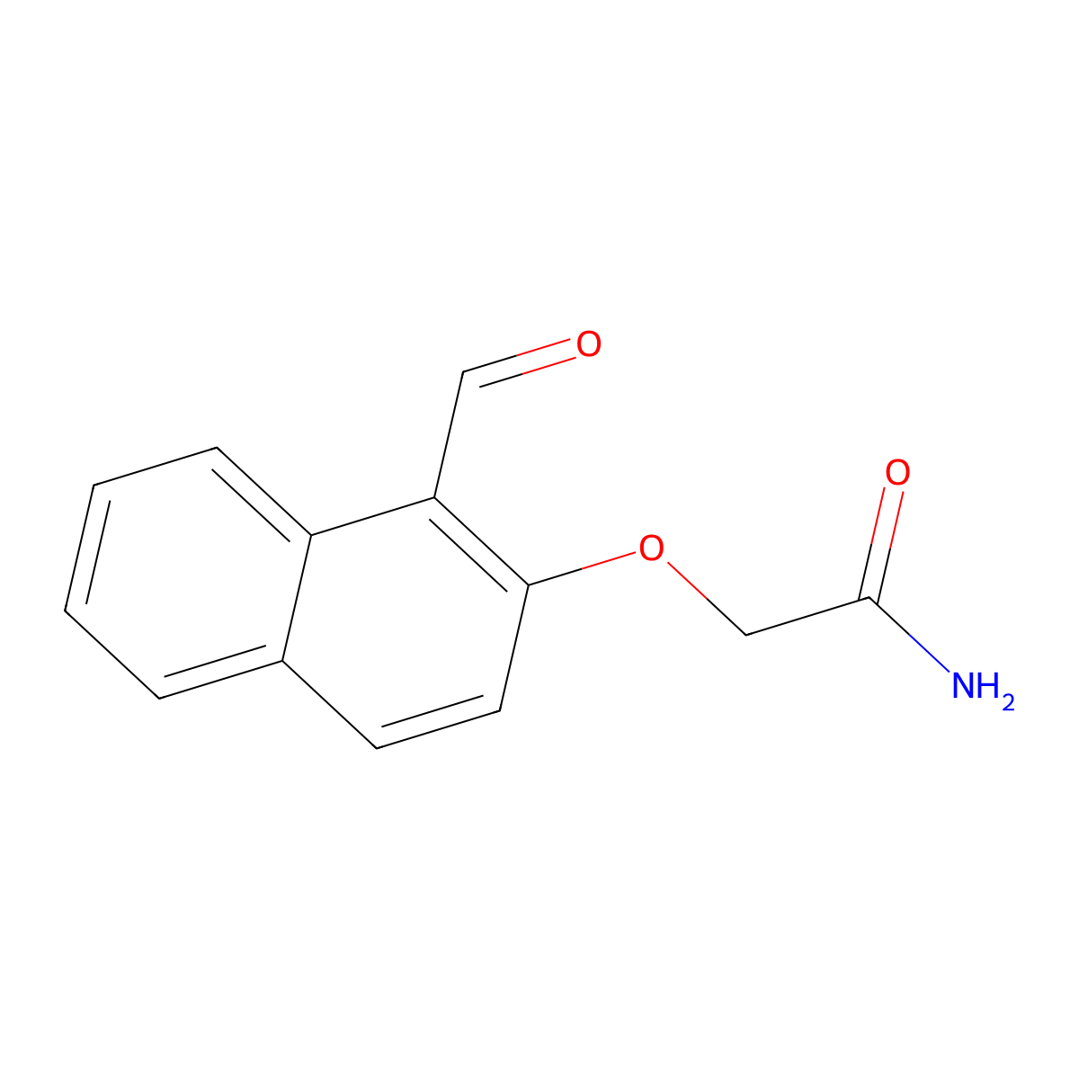 2-(1-Formylnaphthalen-2-yl)oxyacetamide molecular structure, CAS 650595-02-1