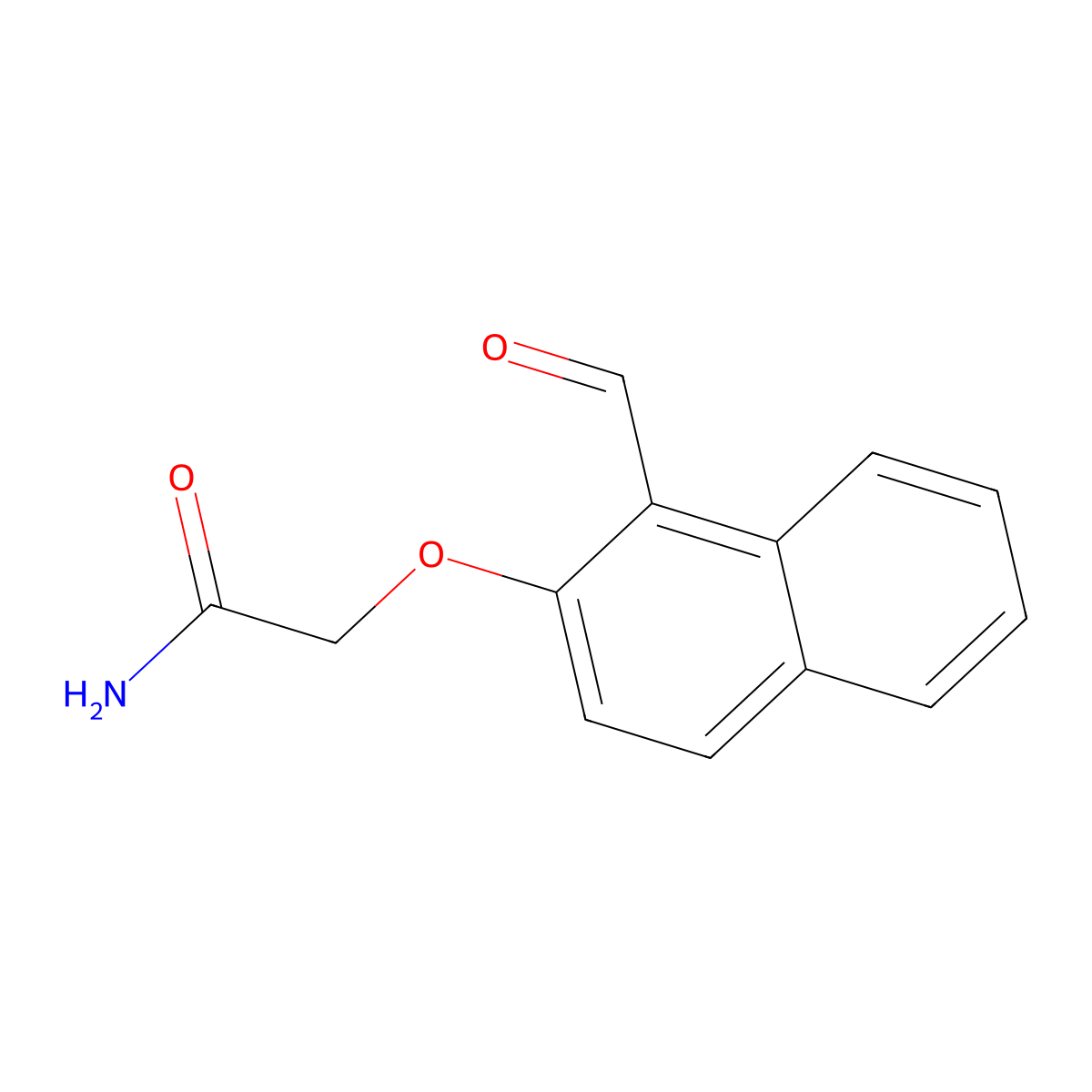 2-(1-Formylnaphthalen-2-yl)oxyacetamide molecular structure, CAS 650595-02-1
