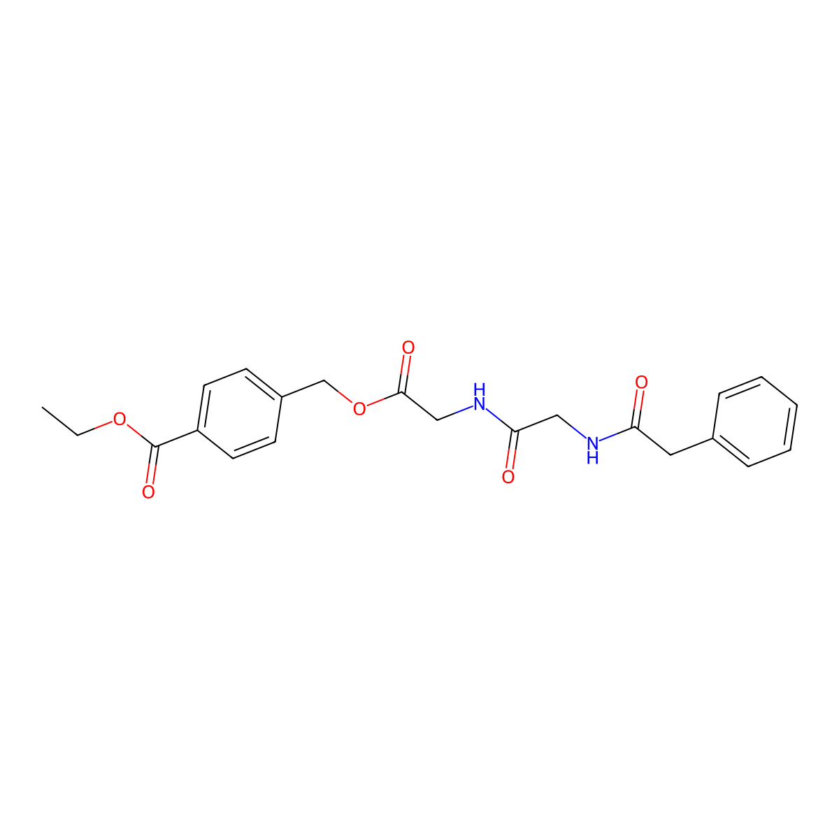 4-(ethoxycarbonyl)benzyl N-(phenylacetyl)glycylglycinate molecular structure, CAS 650595-50-9