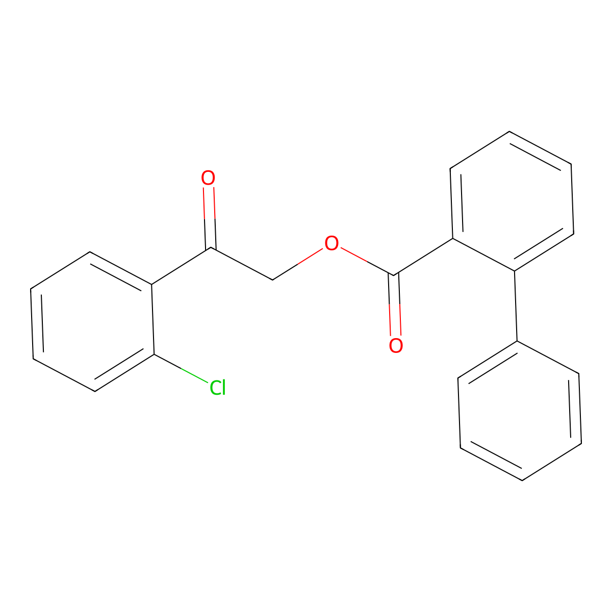 [2-(2-Chlorophenyl)-2-oxoethyl] 2-phenylbenzoate molecular structure, CAS 650595-52-1