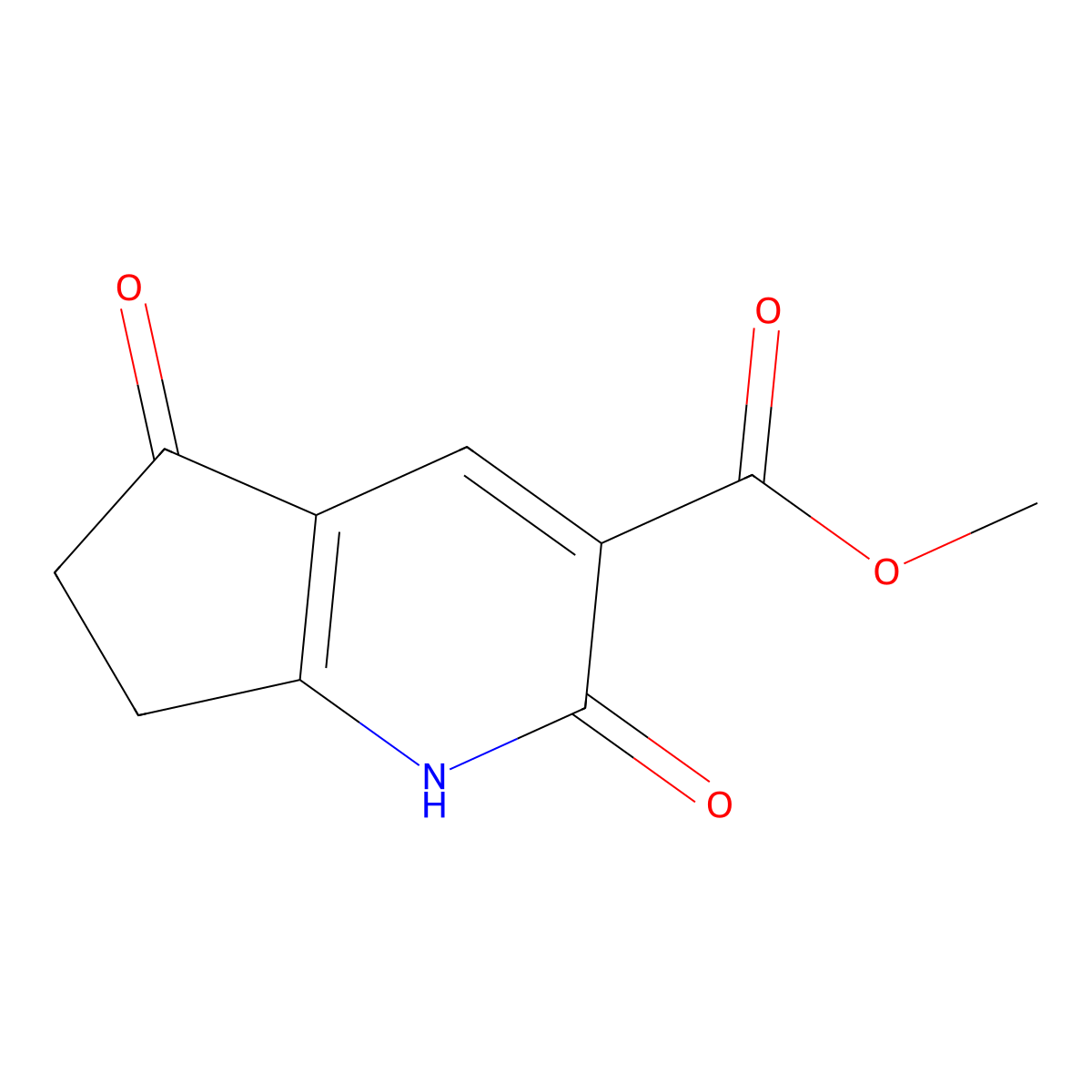 methyl 2,5-dioxo-2,5,6,7-tetrahydro-1H-cyclopenta[b]pyridine-3-carboxylate molecular structure, CAS 650597-78-7