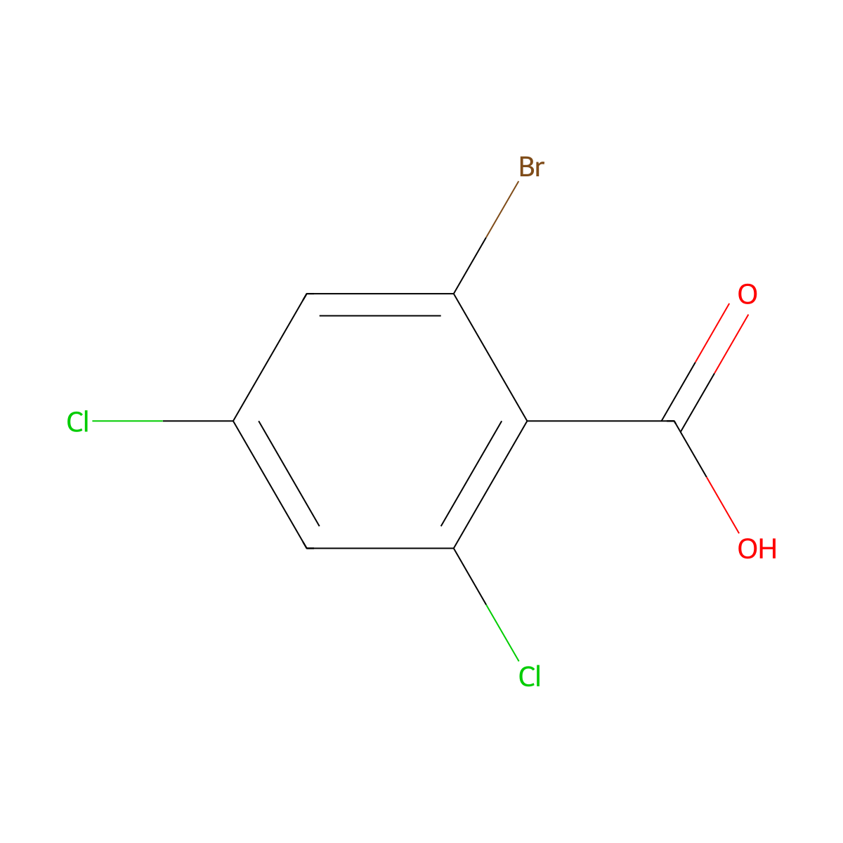 2-Bromo-4,6-dichlorobenzoic acid molecular structure, CAS 650598-43-9