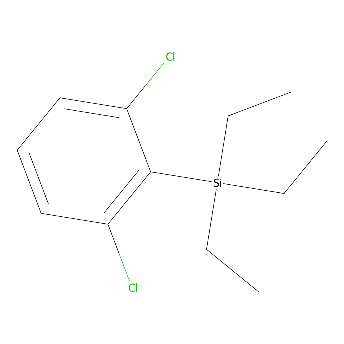 Silane, (2,6-dichlorophenyl)triethyl- molecular structure, CAS 650598-44-0
