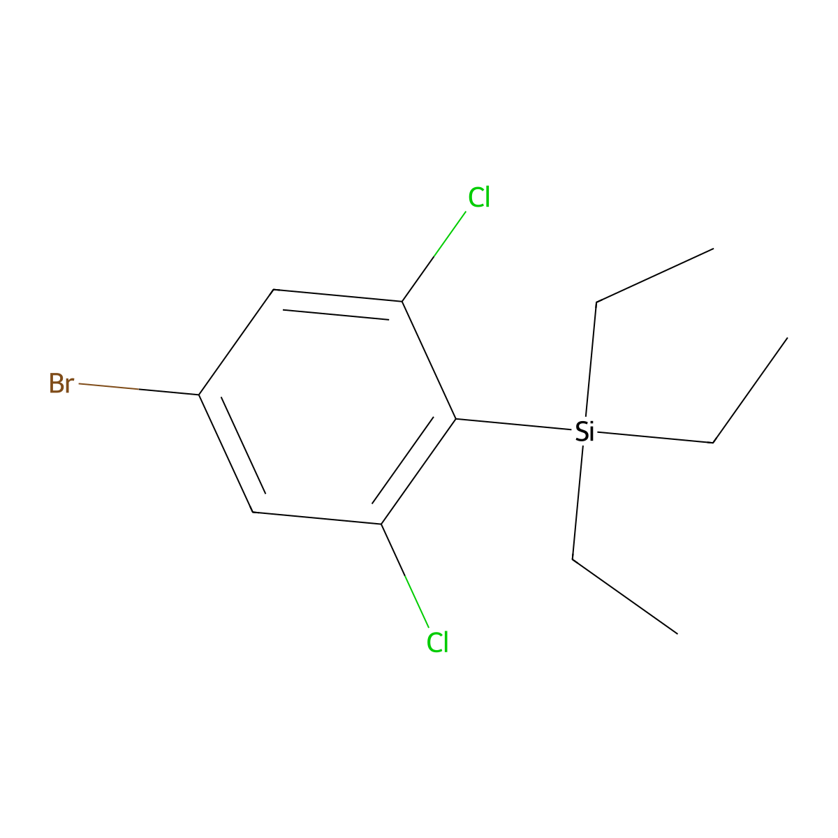 Silane, (4-bromo-2,6-dichlorophenyl)triethyl- molecular structure, CAS 650598-50-8