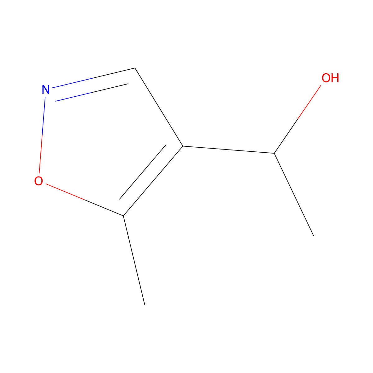 1-(5-Methyl-1,2-oxazol-4-yl)ethan-1-ol molecular structure, CAS 6506-32-7