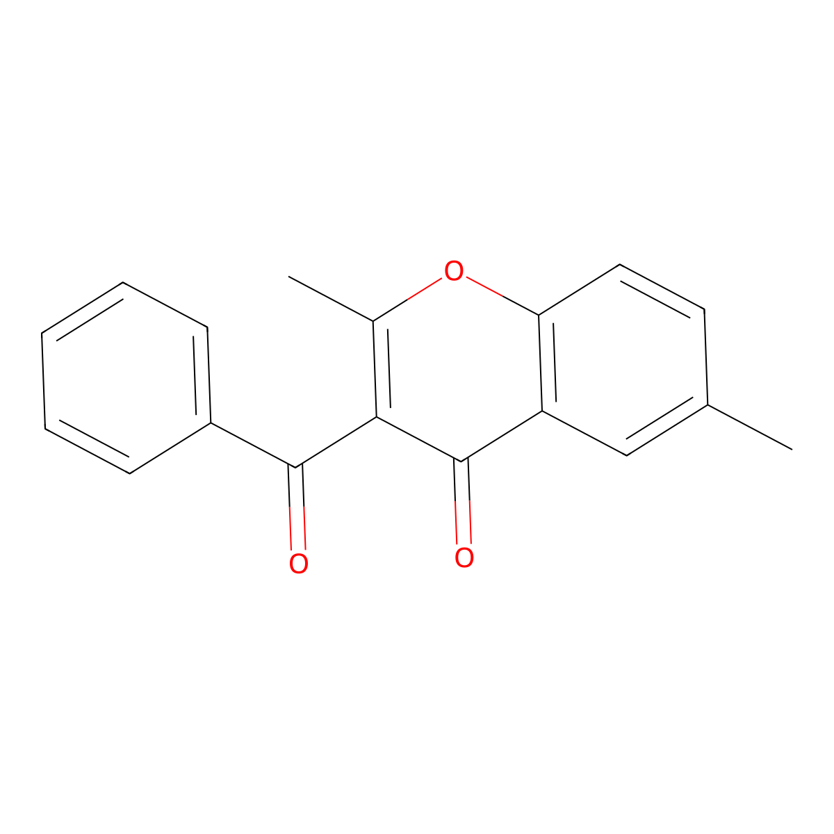 2,6-Dimethyl-3-(phenylcarbonyl)chromen-4-one molecular structure, CAS 6506-36-1