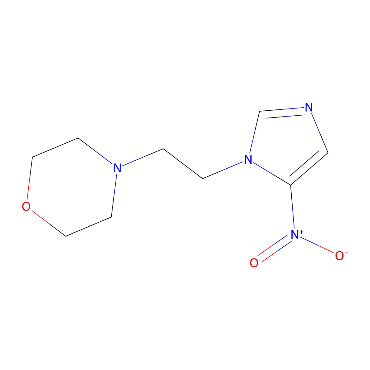 Nimorazole molecular structure, CAS 6506-37-2