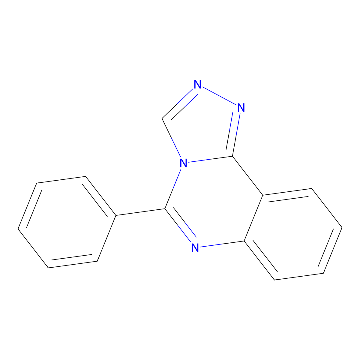 5-Phenyl-[1,2,4]triazolo[4,3-c]quinazoline molecular structure, CAS 6506-59-8