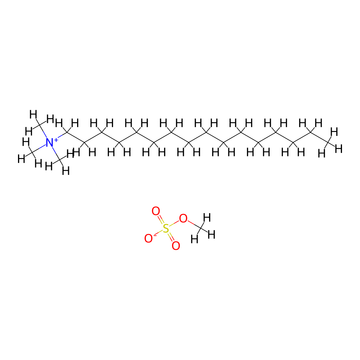 Cetrimonium Methosulfate molecular structure, CAS 65060-02-8