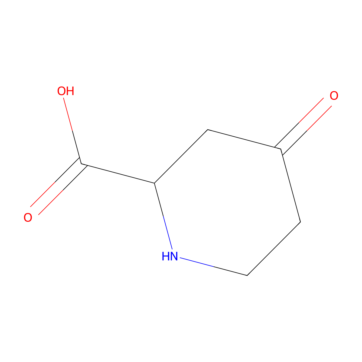 (S)-4-Oxopiperidine-2-carboxylic acid molecular structure, CAS 65060-18-6