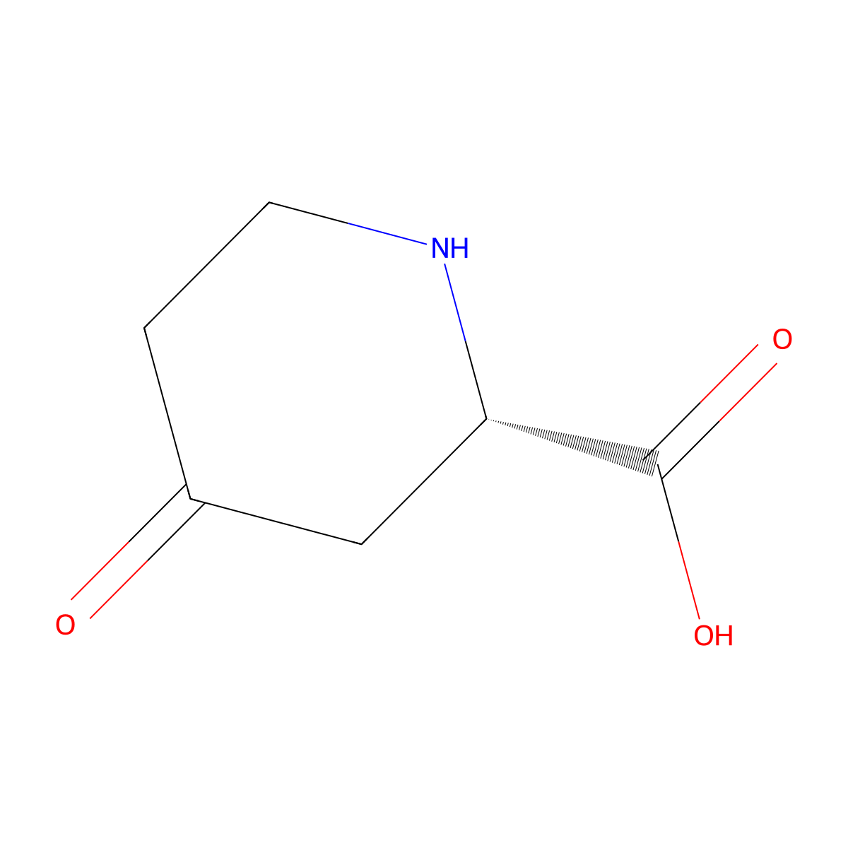 (S)-4-Oxopiperidine-2-carboxylic acid molecular structure, CAS 65060-18-6