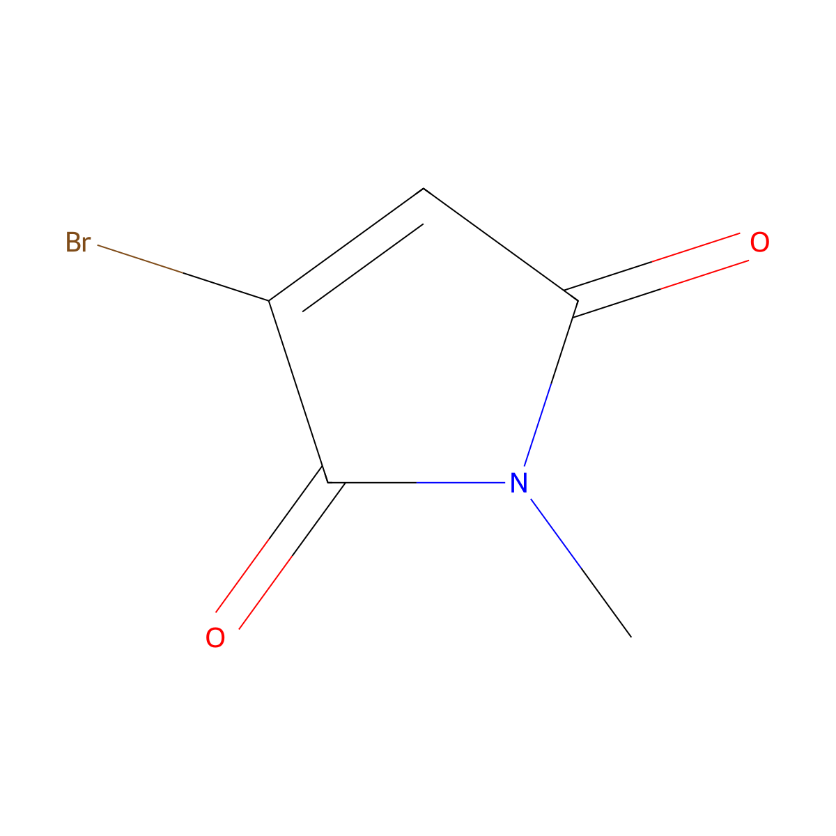 3-bromo-1-methyl-2,5-dihydro-1H-pyrrole-2,5-dione molecular structure, CAS 65060-93-7