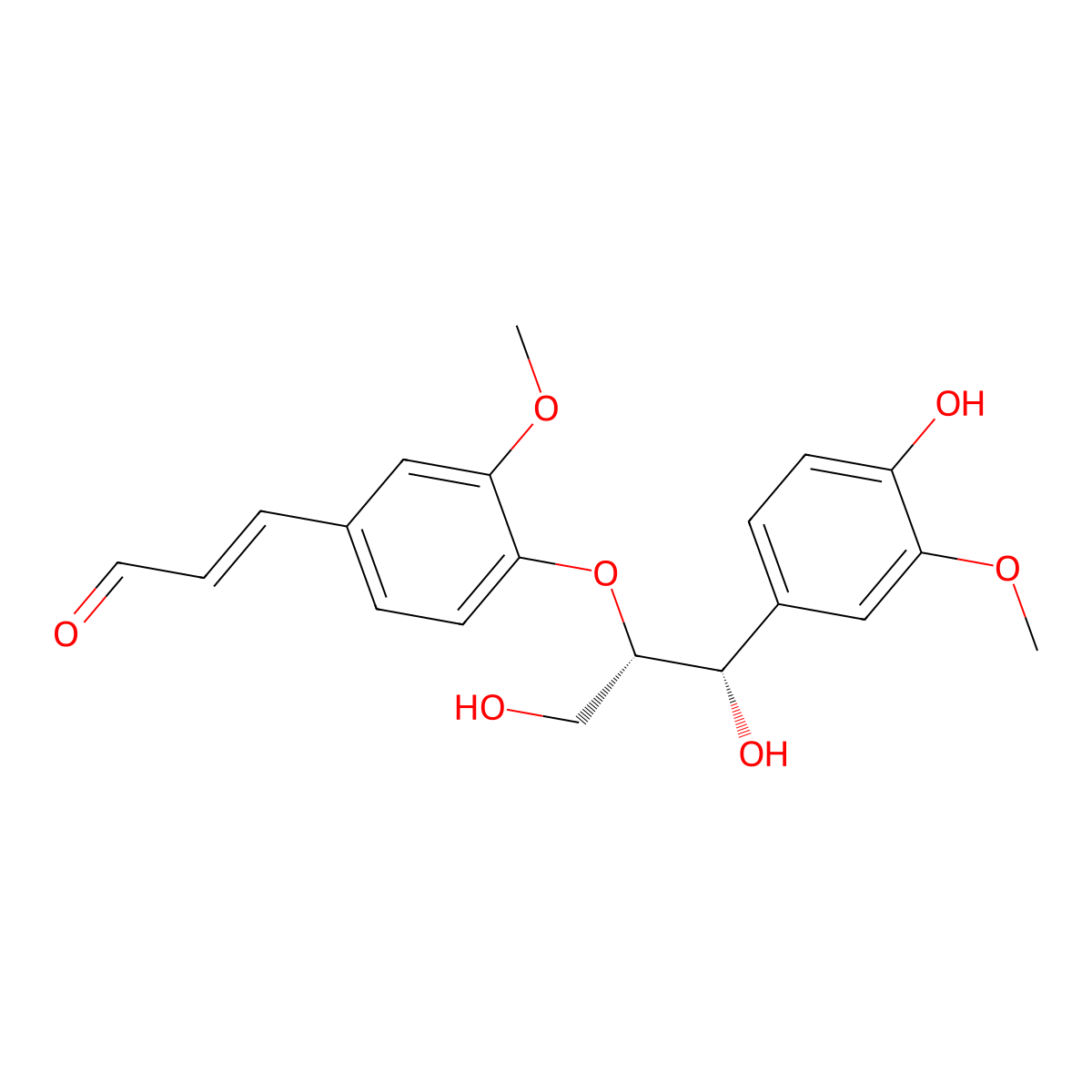 threo-Guaiacylglycerol-beta-coniferyl aldehyde ether molecular structure, CAS 650600-33-2