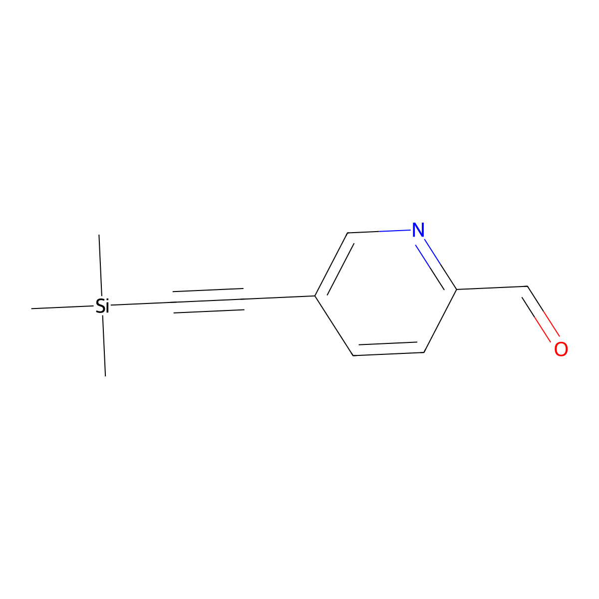 5-((Trimethylsilyl)ethynyl)picolinaldehyde molecular structure, CAS 650606-63-6