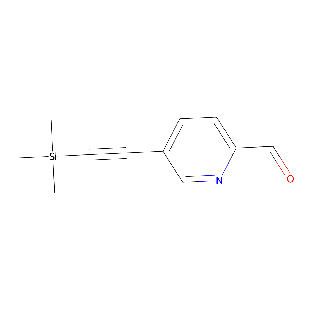 5-((Trimethylsilyl)ethynyl)picolinaldehyde molecular structure, CAS 650606-63-6