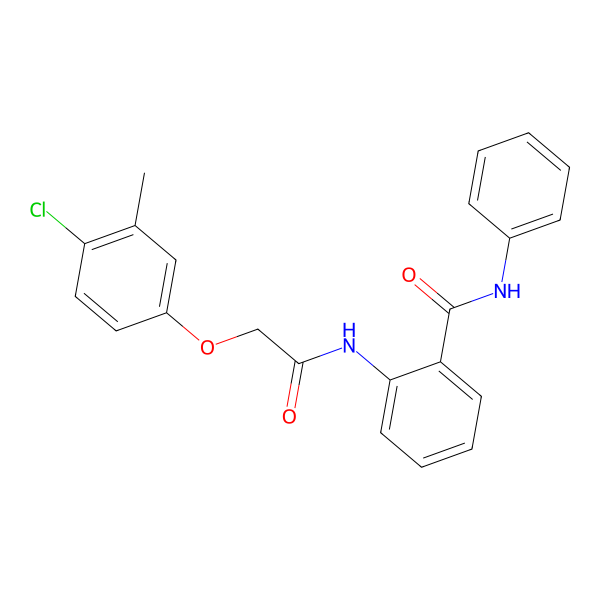 2-{[(4-chloro-3-methylphenoxy)acetyl]amino}-N-phenylbenzamide molecular structure, CAS 650614-52-1