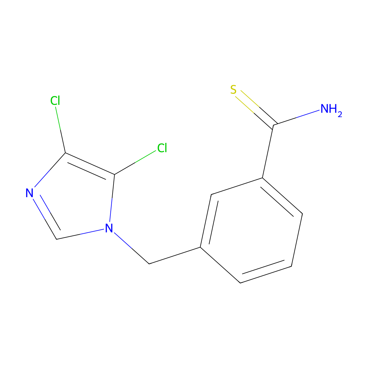 3-[(4,5-Dichloroimidazol-1-yl)methyl]benzenecarbothioamide molecular structure, CAS 650615-86-4
