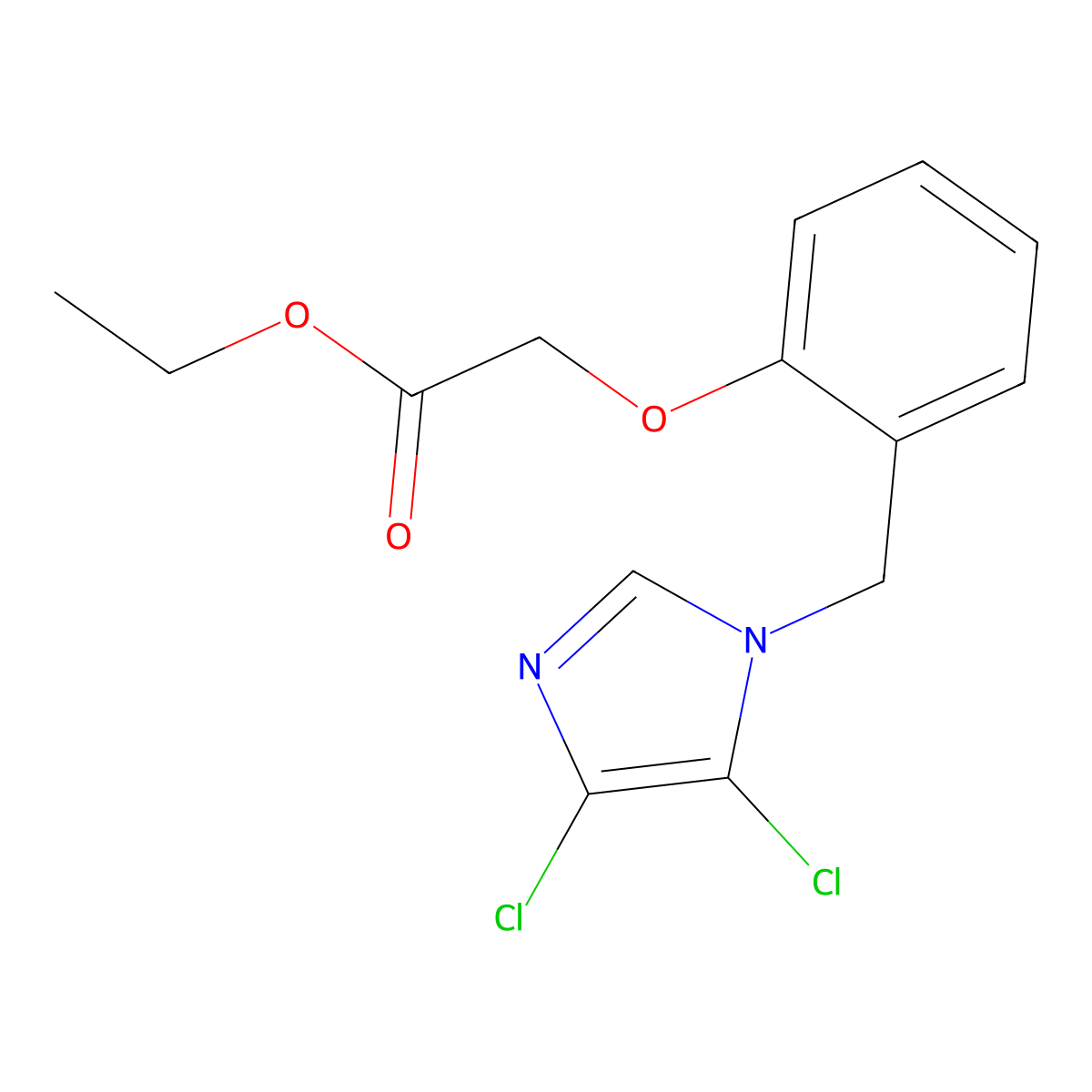 ethyl 2-{2-[(4,5-dichloro-1H-imidazol-1-yl)methyl]phenoxy}acetate molecular structure, CAS 650617-26-8