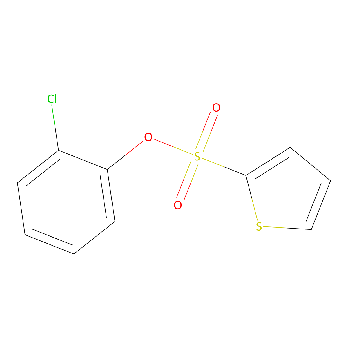 2-Chlorophenyl thiophene-2-sulfonate molecular structure, CAS 650617-41-7