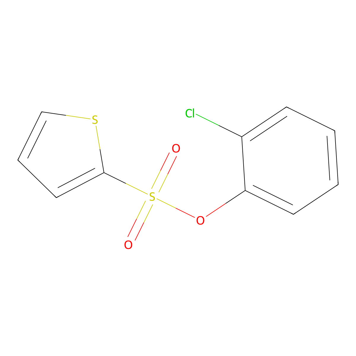 2-Chlorophenyl thiophene-2-sulfonate molecular structure, CAS 650617-41-7