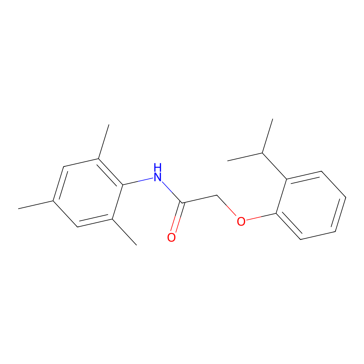 2-(2-isopropylphenoxy)-N-mesitylacetamide molecular structure, CAS 650620-36-3