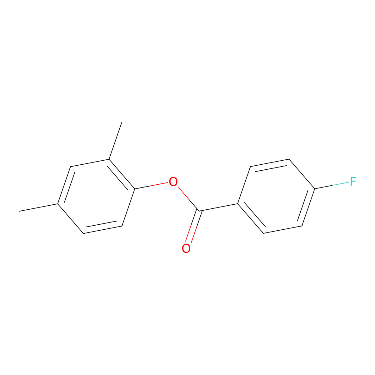 2,4-Dimethylphenyl 4-fluorobenzoate molecular structure, CAS 650621-58-2