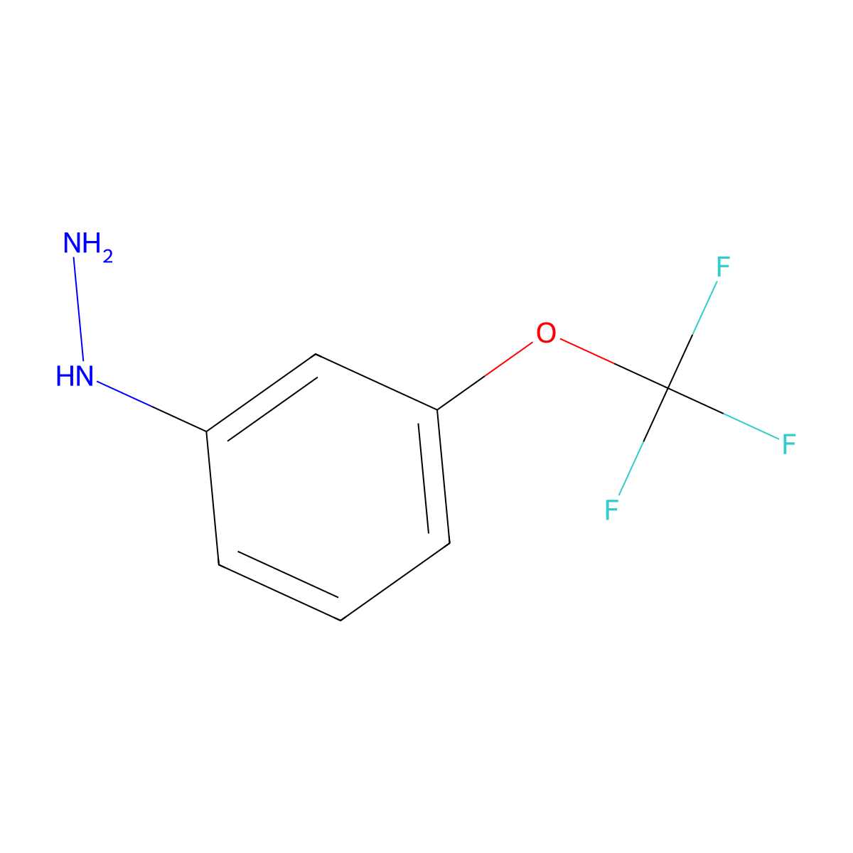 [3-(Trifluoromethoxy)phenyl]hydrazine molecular structure, CAS 650628-49-2