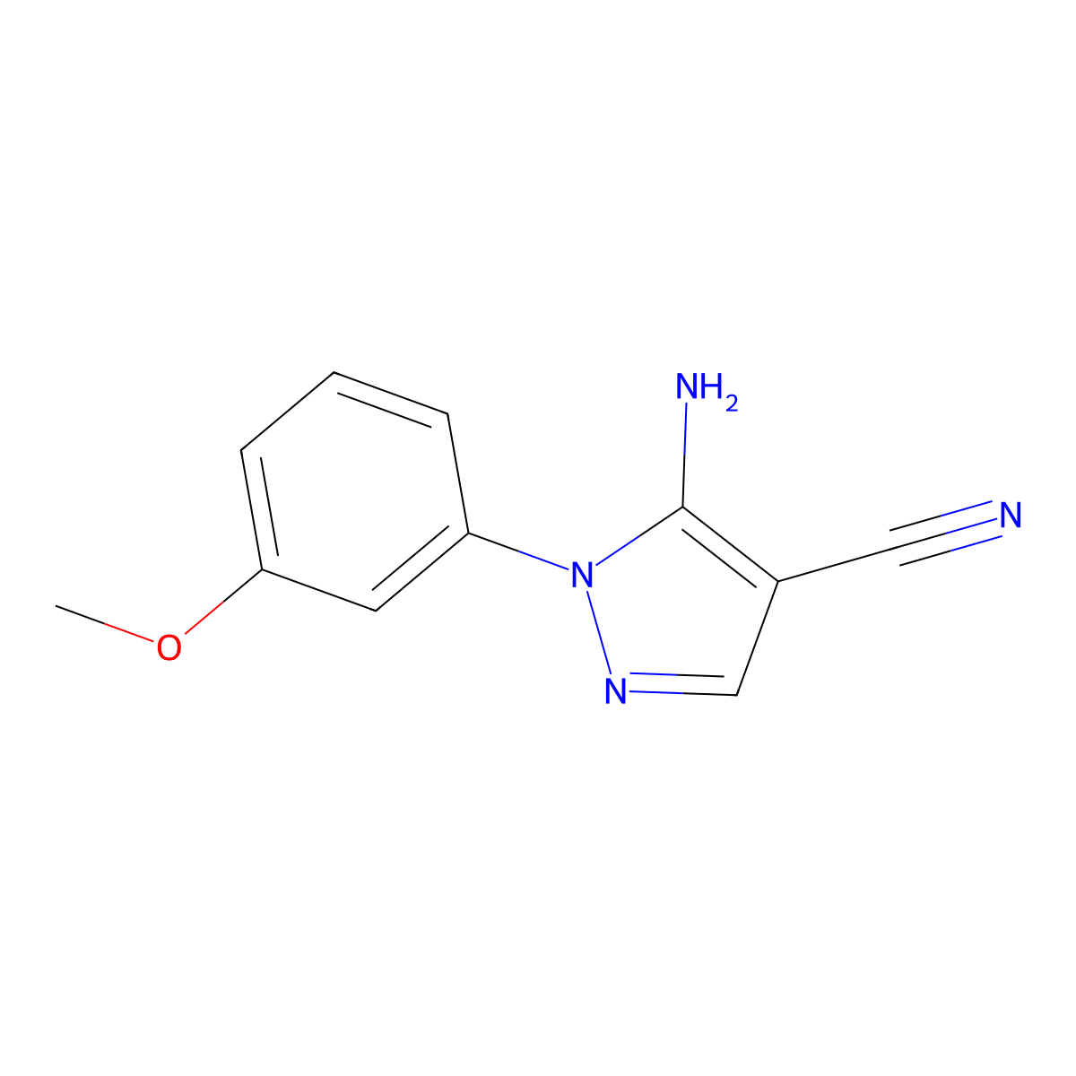 5-Amino-1-(3-methoxyphenyl)-1h-pyrazole-4-carbonitrile molecular structure, CAS 650628-66-3