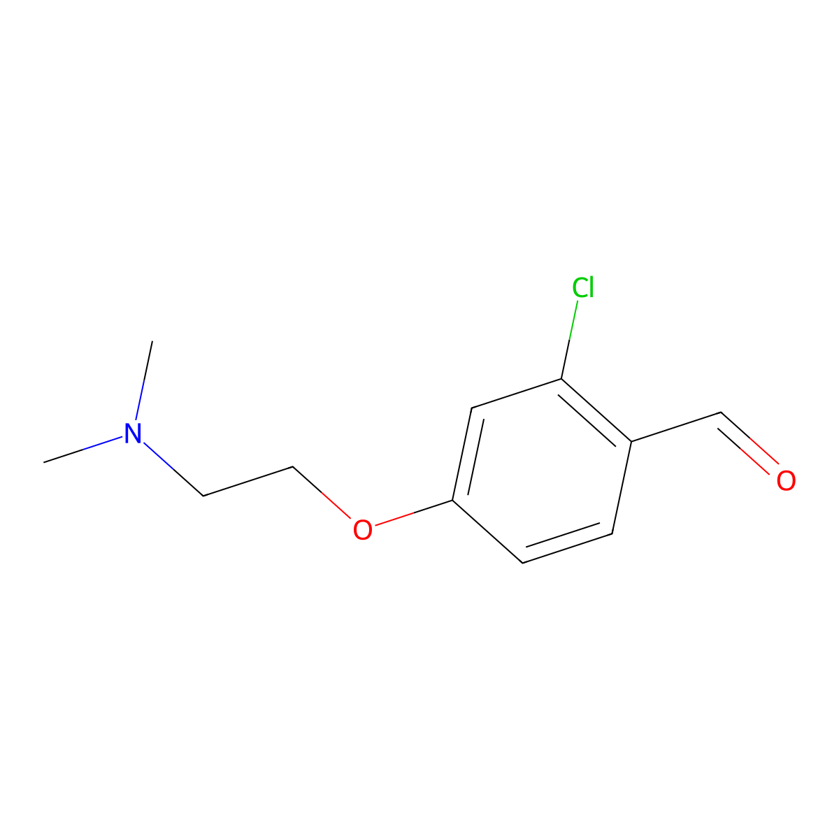 2-Chloro-4-[2-(dimethylamino)ethoxy]benzaldehyde molecular structure, CAS 650629-11-1