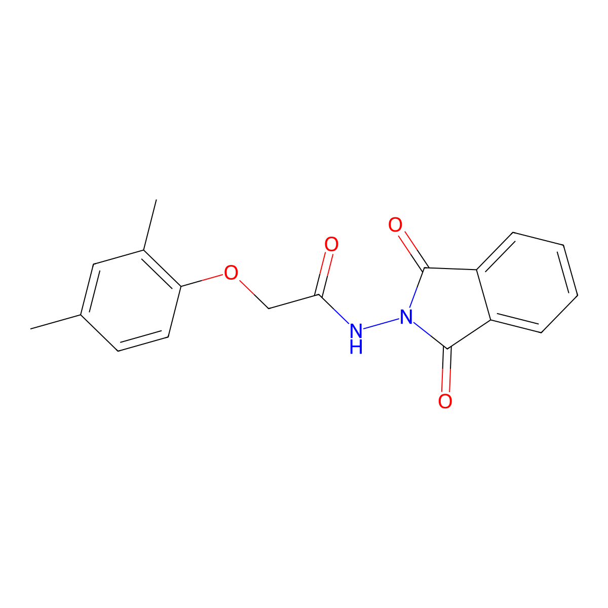 2-(2,4-dimethylphenoxy)-N-(1,3-dioxo-1,3-dihydro-2H-isoindol-2-yl)acetamide molecular structure, CAS 650630-62-9