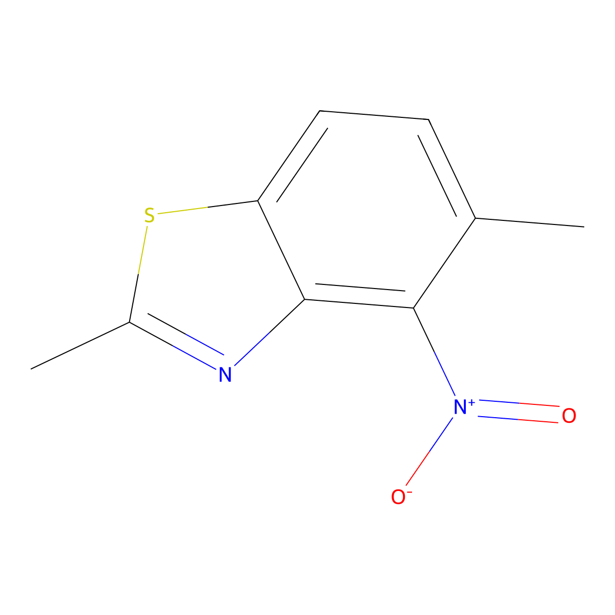 2,5-Dimethyl-4-nitro-1,3-benzothiazole molecular structure, CAS 650635-66-8