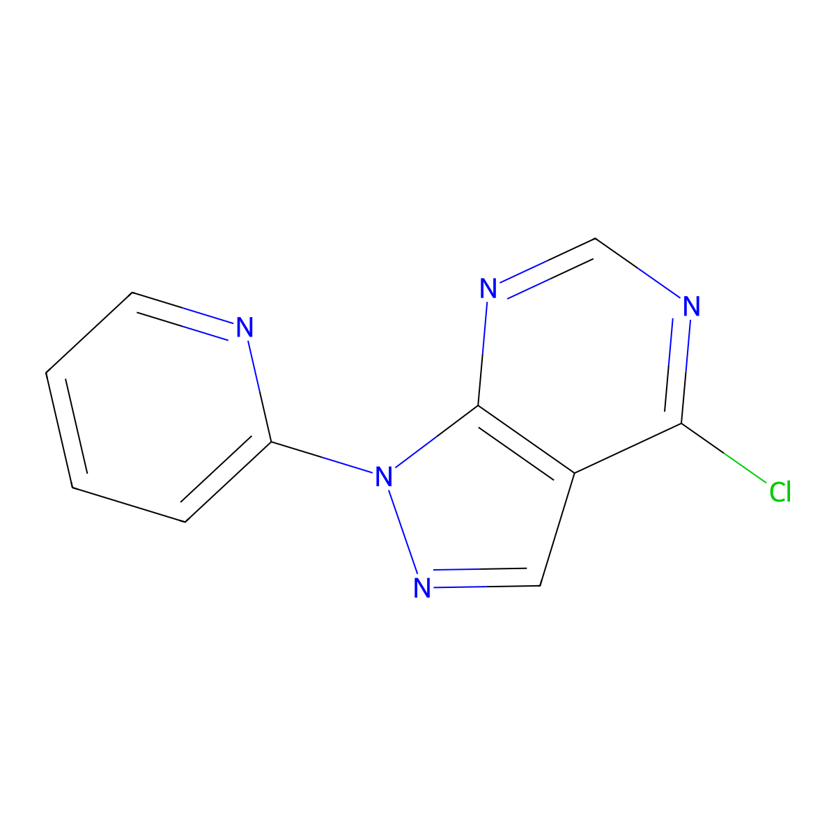 4-Chloro-1-(pyridin-2-YL)-1H-pyrazolo[3,4-D]pyrimidine molecular structure, CAS 650637-99-3