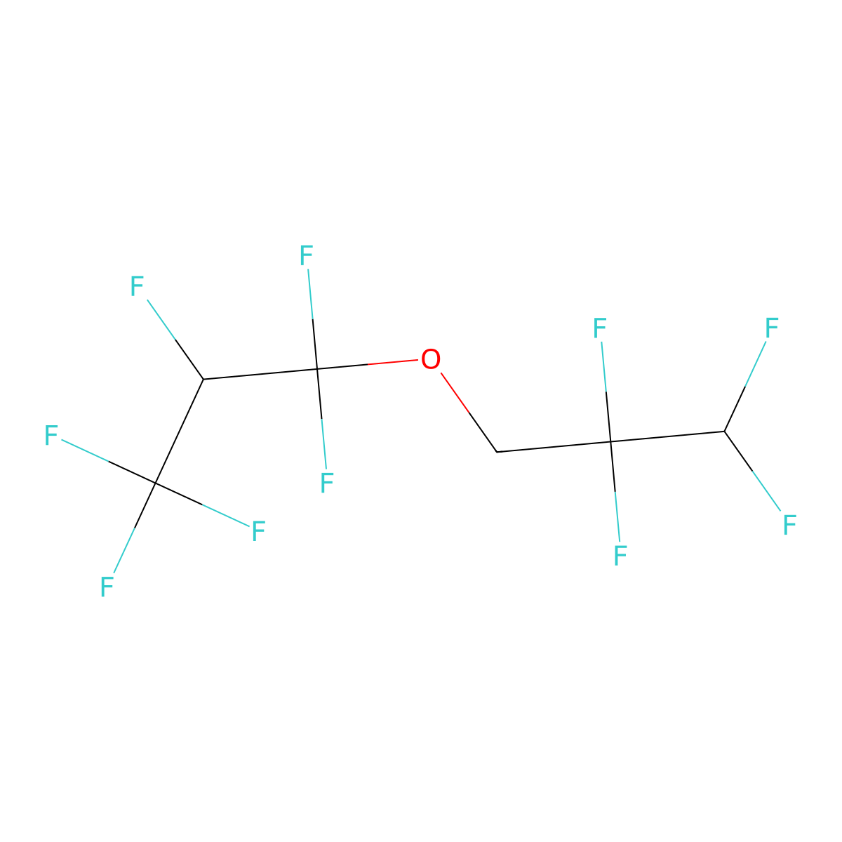1H,1H,2'H,3H-Decafluorodipropyl ether molecular structure, CAS 65064-78-0