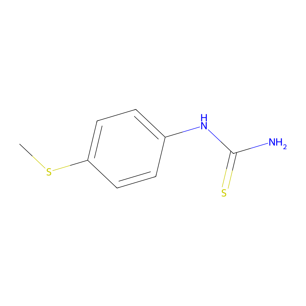 N-(4-(Methylthio)phenyl)thiourea molecular structure, CAS 65069-54-7